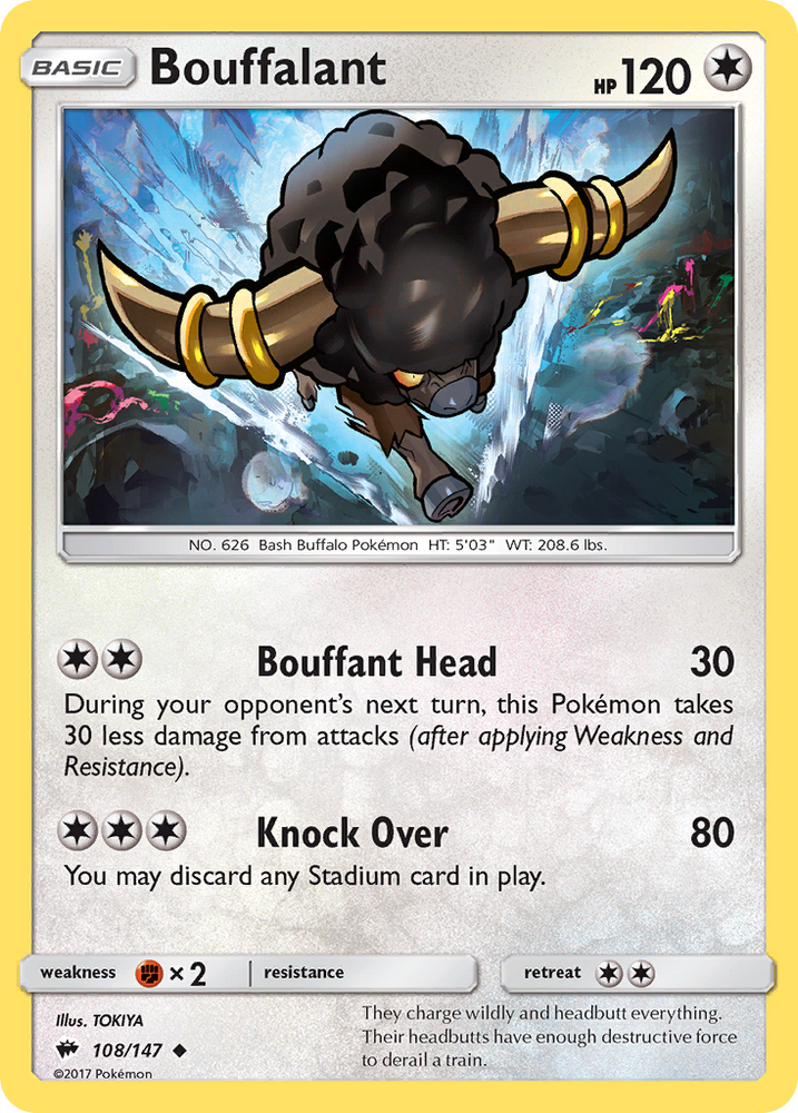 Bouffalant (108/147) [Sun &amp; Moon: Burning Shadows] 