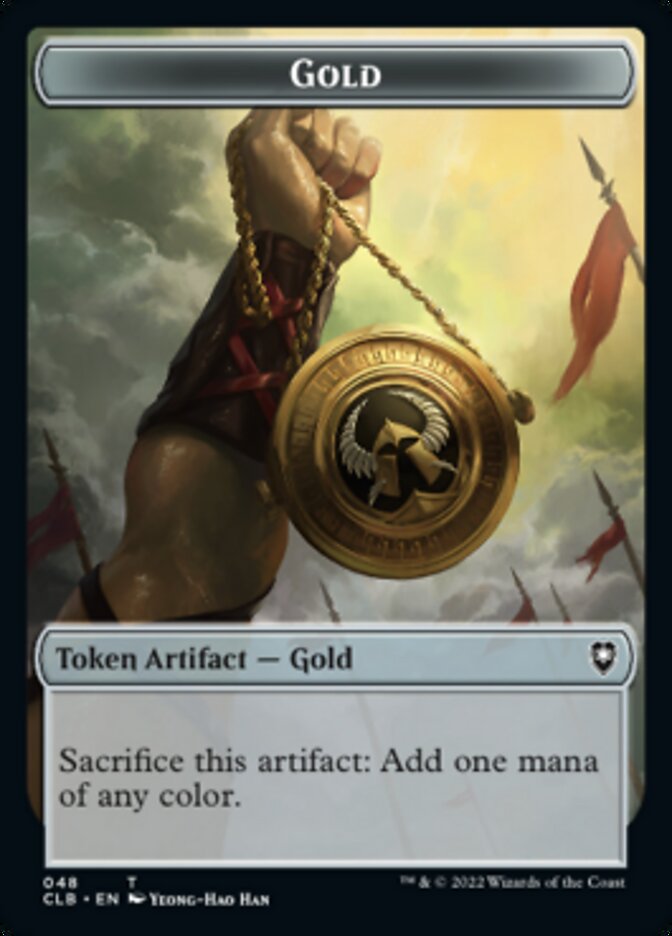 Gold // Dragon Double-Sided Token [Commander Legends: Battle for Baldur's Gate Tokens] 