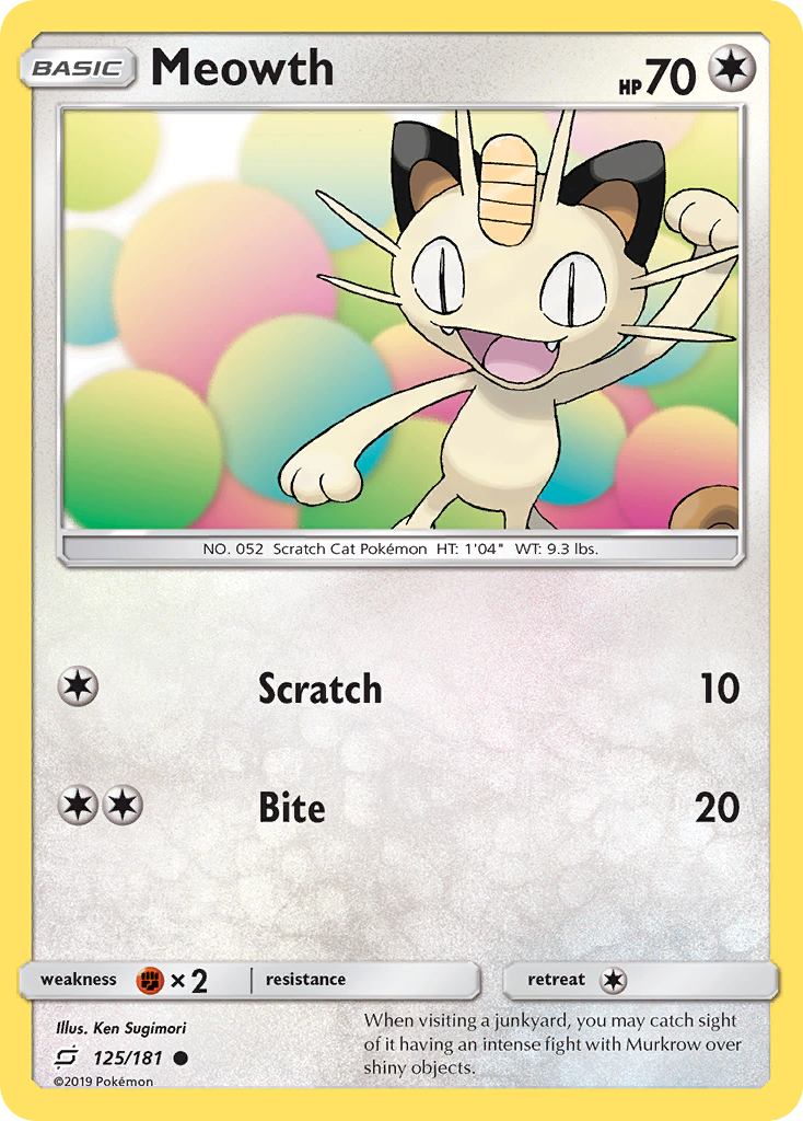 Meowth (125/181) [Sun & Moon: Team Up] 