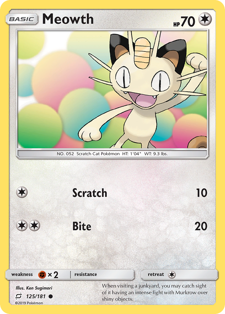 Meowth (125/181) [Sun &amp; Moon: Team Up] 