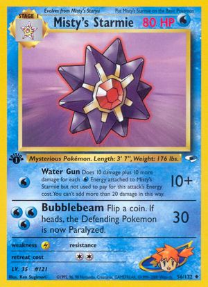 Misty's Starmie (56/132) [Gym Heroes 1st Edition] 