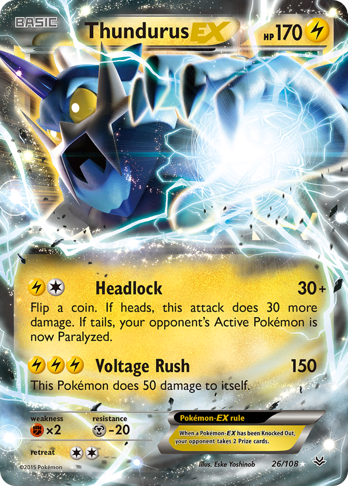 Thundurus EX (26/108) [XY: Roaring Skies] 