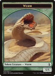 Unwavering Initiate // Wurm Double-Sided Token [Amonkhet Tokens]