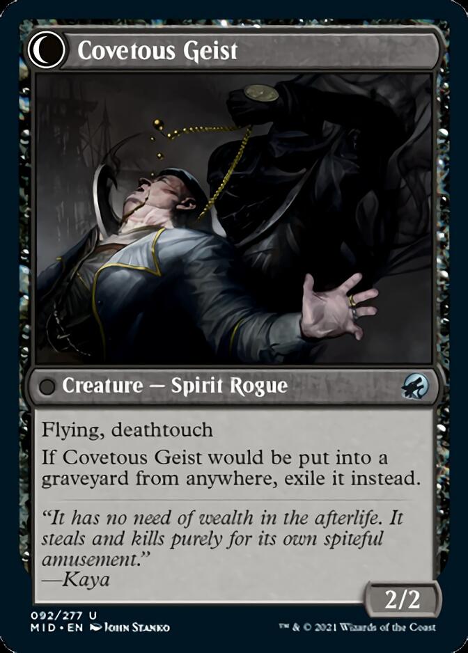 Covert Cutpurse // Covetous Geist [Innistrad: Midnight Hunt] 