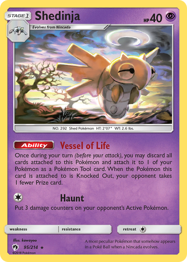 Shedinja (95/214) [Sun &amp; Moon: Lost Thunder] 