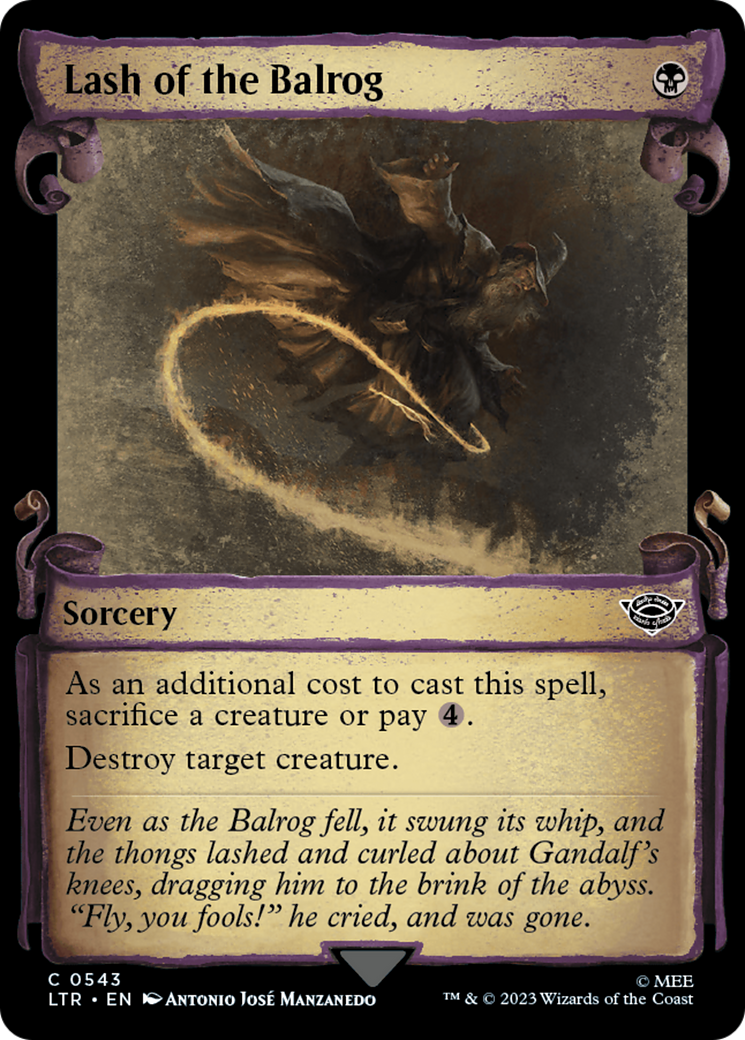 Lash of the Balrog [The Lord of the Rings: Tales of Middle-Earth Showcase Scrolls] 