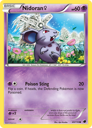 Nidoran (40/116) (Female) [Black &amp; White: Plasma Freeze] 