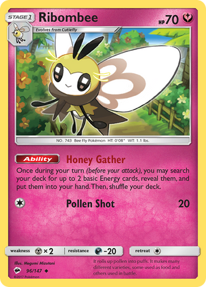Ribombee (96/147) [Sun &amp; Moon: Burning Shadows] 
