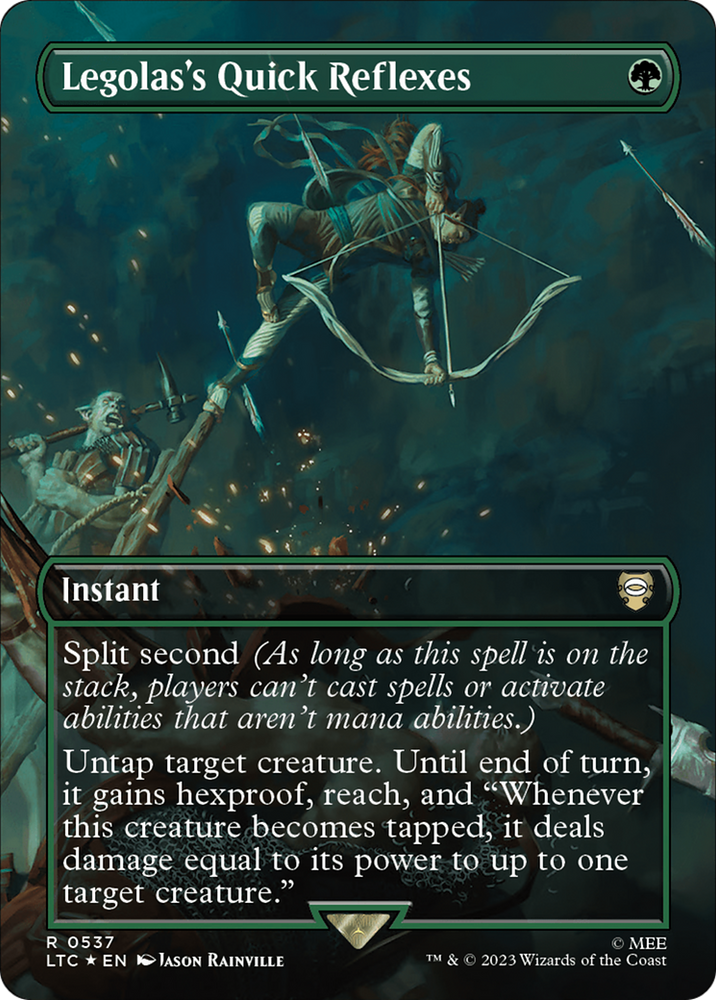 Legolas's Quick Reflexes (Borderless) (Surge Foil) [The Lord of the Rings: Tales of Middle-Earth Commander] 