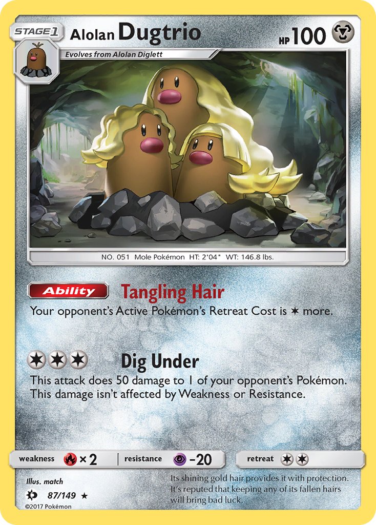 Alolan Dugtrio (87/149) (Cosmos Holo) (Blister Exclusive) [Sun & Moon: Base Set] 