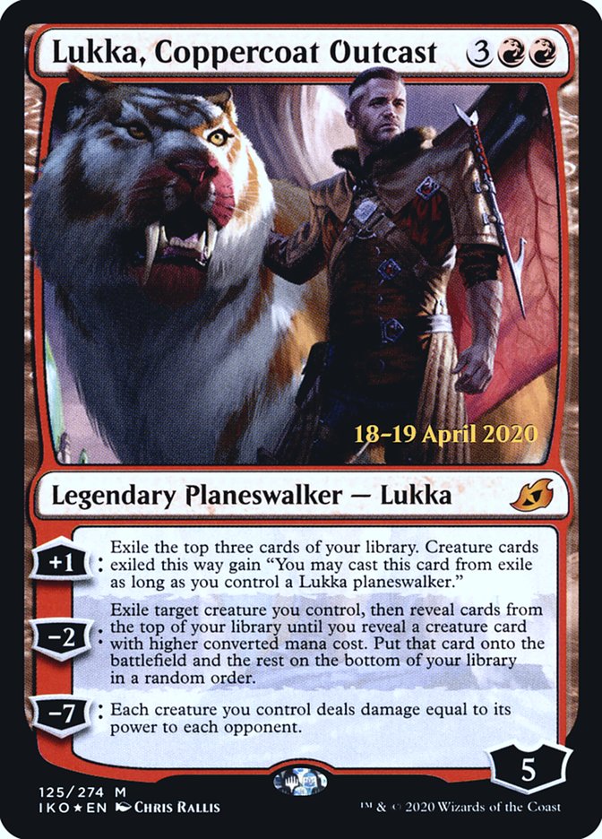 Lukka, Coppercoat Outcast [Ikoria: Lair of Behemoths Prerelease Promos] 