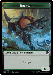 Dinosaur Beast // Dinosaur Double-Sided Token [The Lost Caverns of Ixalan Commander Tokens] 