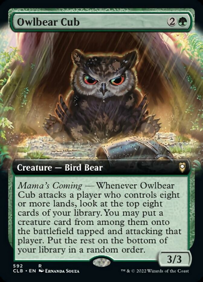 Owlbear Cub (Extended Art) [Commander Legends: Battle for Baldur's Gate] 