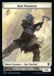 Kor Warrior // Treasure Double-Sided Token [Commander Legends: Battle for Baldur's Gate Tokens] 