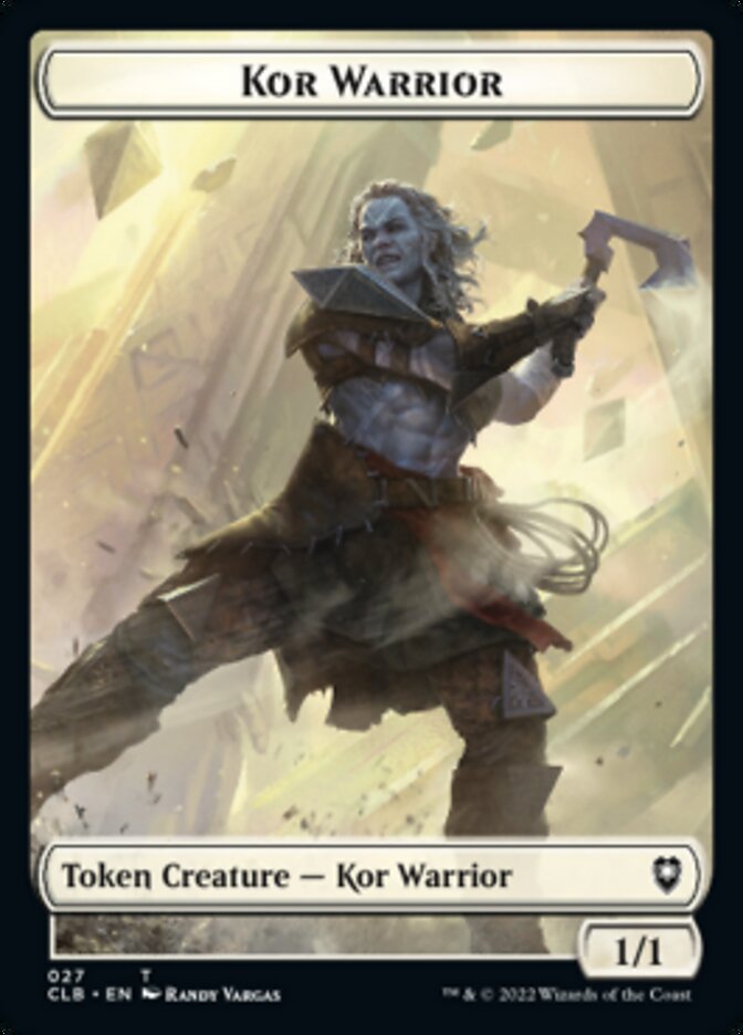 Kor Warrior // Shapeshifter (023) Double-Sided Token [Commander Legends: Battle for Baldur's Gate Tokens] 