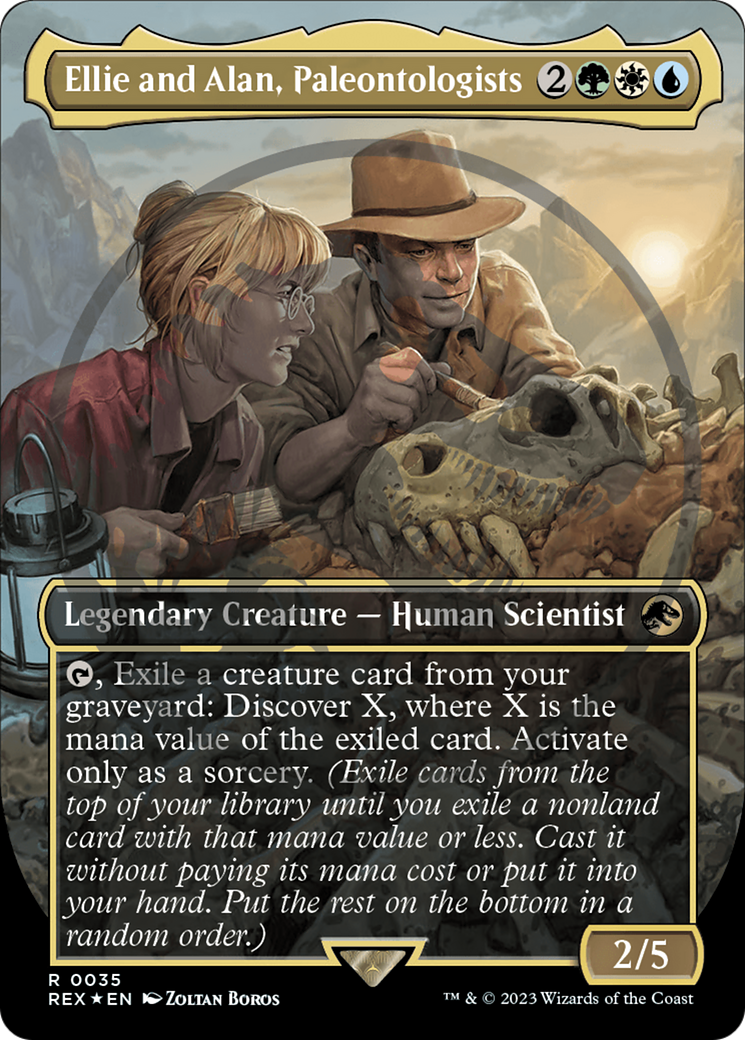 Ellie and Alan, Paleontologists (Emblem) (Borderless) [Jurassic World Collection Tokens]