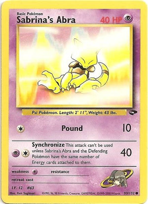 Sabrina's Abra (93/132) [Gym Challenge Unlimited] 