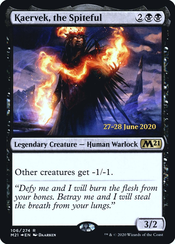 Kaervek, the Spiteful [Core Set 2021 Prerelease Promos] 