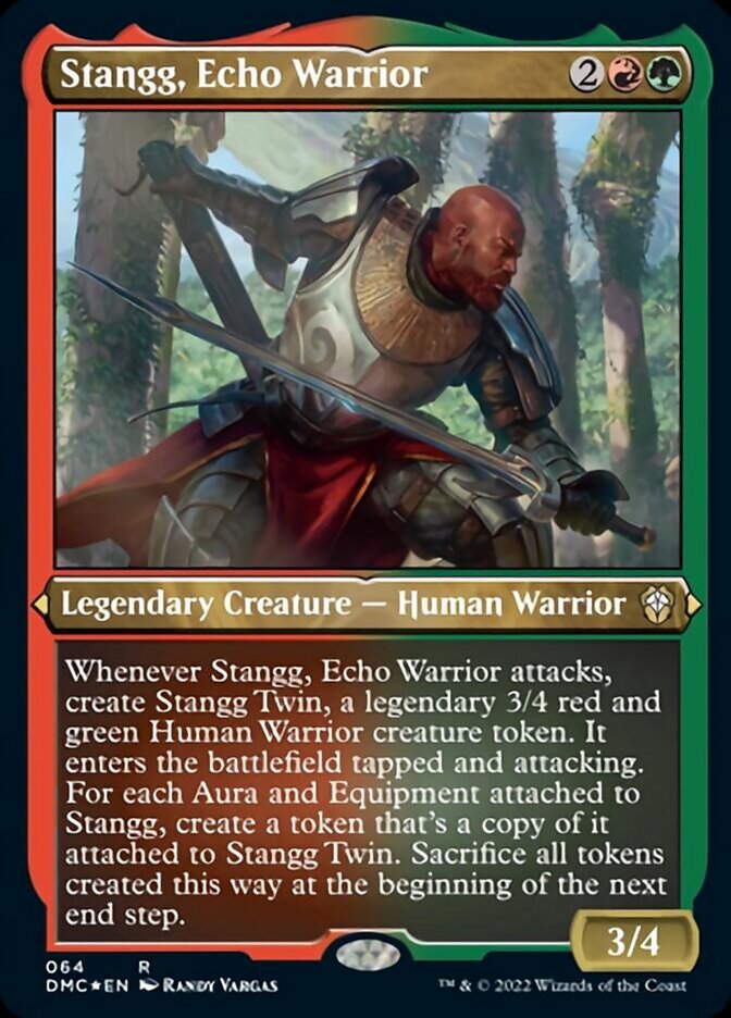 Stangg, Echo Warrior (Foil Etched) [Dominaria United Commander] 