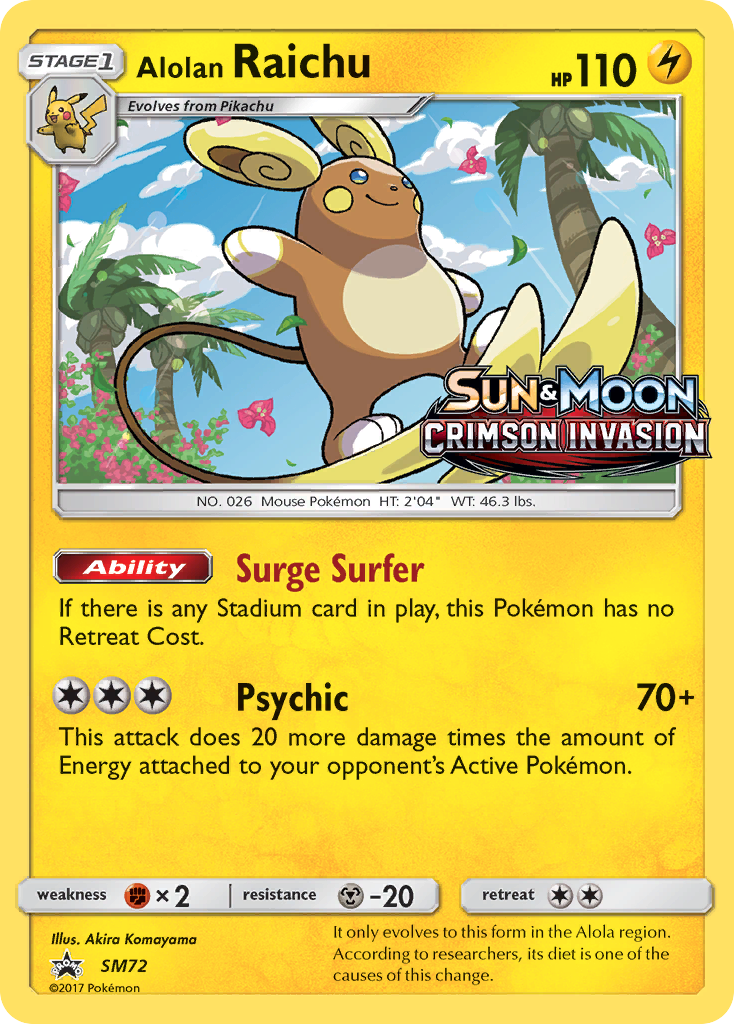 Alolan Raichu (SM72) (Prerelease Promo) [Sun & Moon: Black Star Promos] 