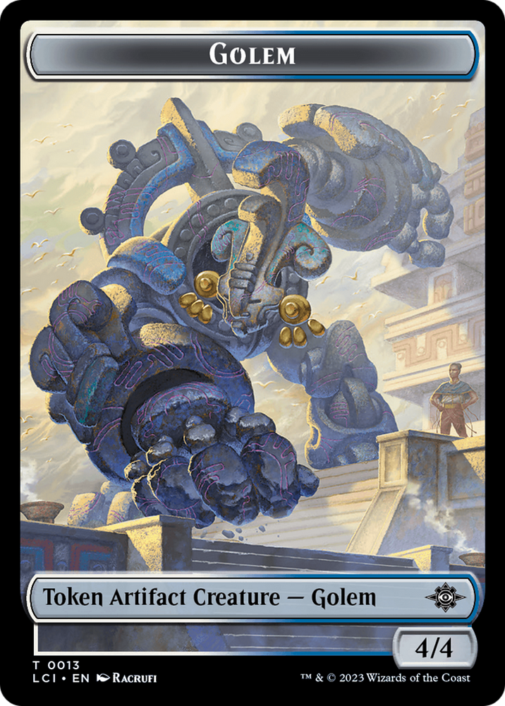 Gnome // Golem Double-Sided Token [The Lost Caverns of Ixalan Tokens] 