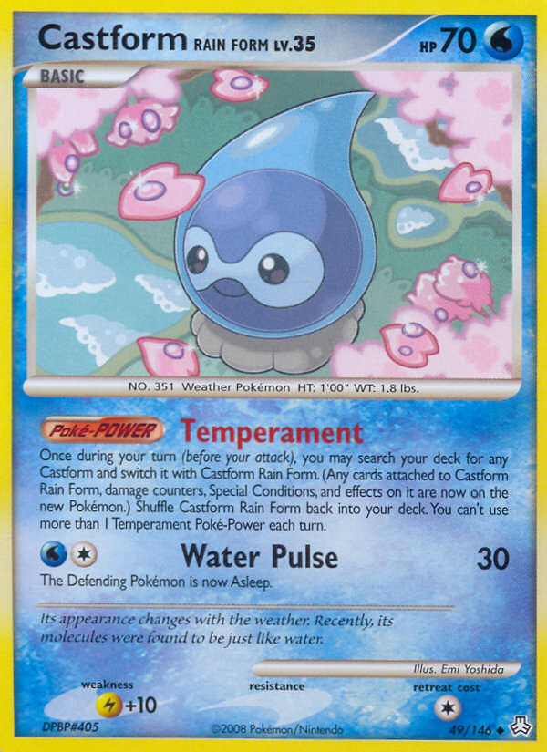 Castform Rain Form (49/146) [Diamond & Pearl: Legends Awakened]