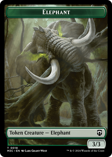 Elephant // Beast (0016) Double-Sided Token [Modern Horizons 3 Commander Tokens] 