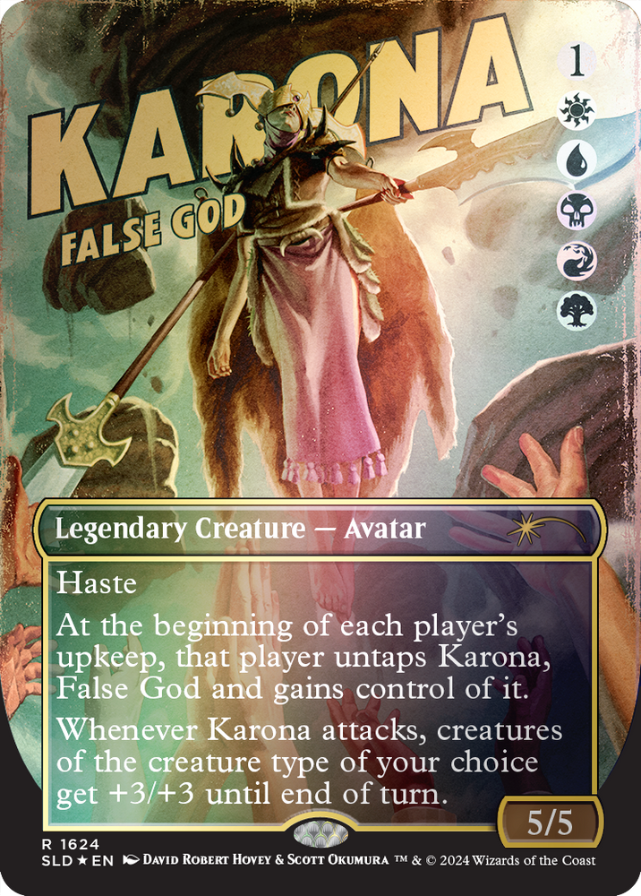 Karona, False God (Rainbow Foil) [Secret Lair Drop Series] 