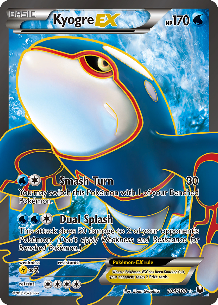 Kyogre EX (104/108) [Black &amp; White: Dark Explorers] 