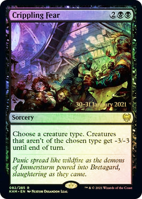 Crippling Fear [Kaldheim Prerelease Promos] 