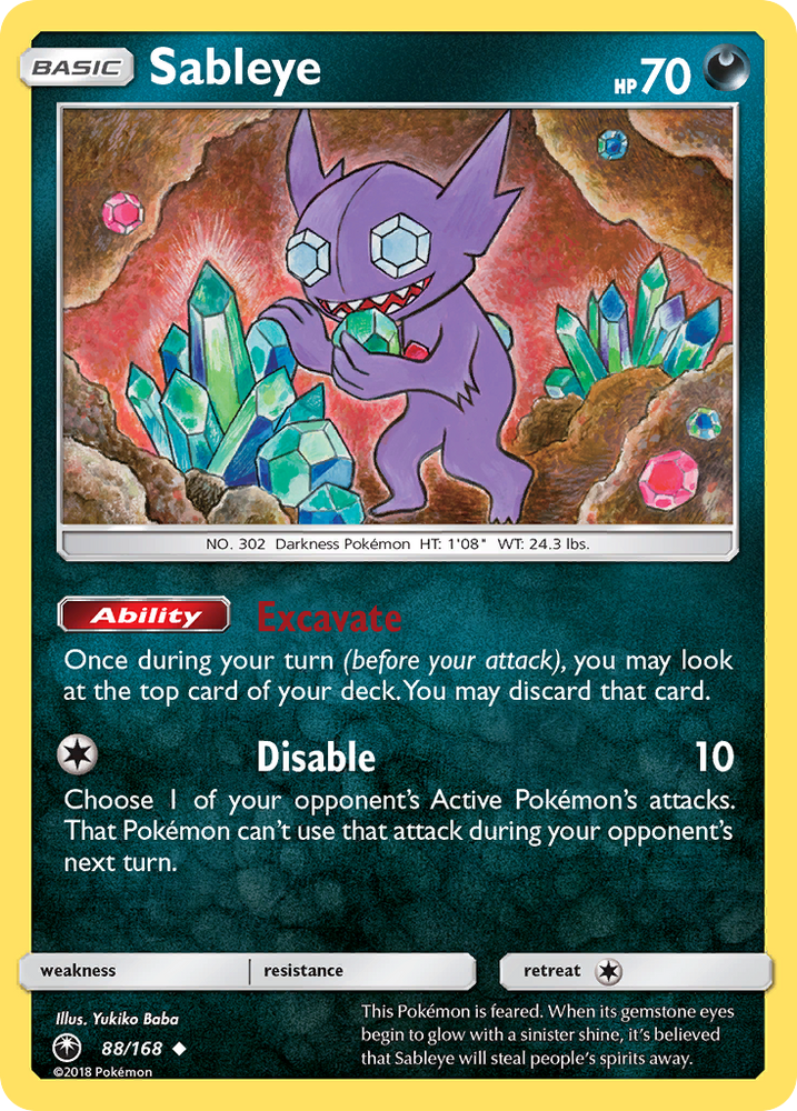 Sableye (88/168) [Sun &amp; Moon: Celestial Storm] 