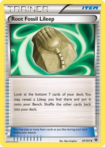 Root Fossil Lileep (87/101) [Black &amp; White: Plasma Blast] 