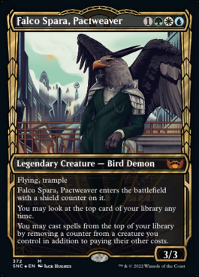 Falco Spara, Pactweaver (Showcase Golden Age Gilded Foil) [Streets of New Capenna] 
