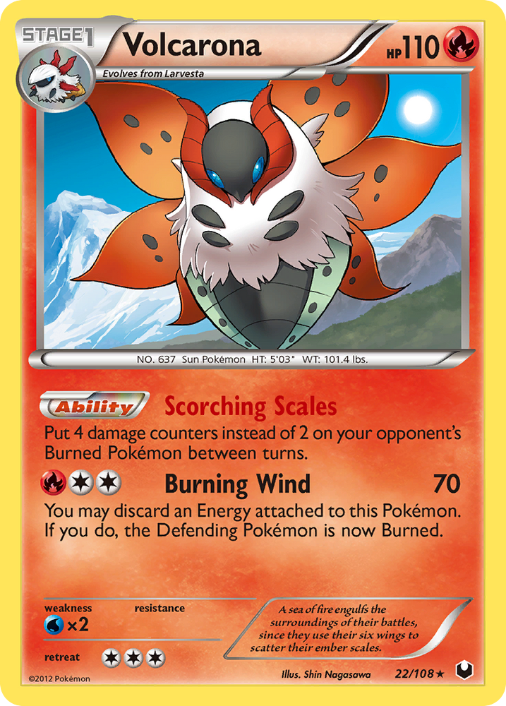 Volcarona (22/108) [Black &amp; White: Dark Explorers] 