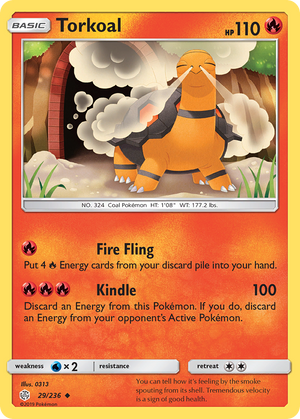 Torkoal (29/236) [Sun &amp; Moon: Cosmic Eclipse] 