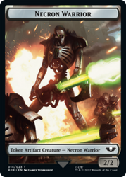Necron Warrior // Insect Double-Sided Token [Warhammer 40,000 Tokens] 