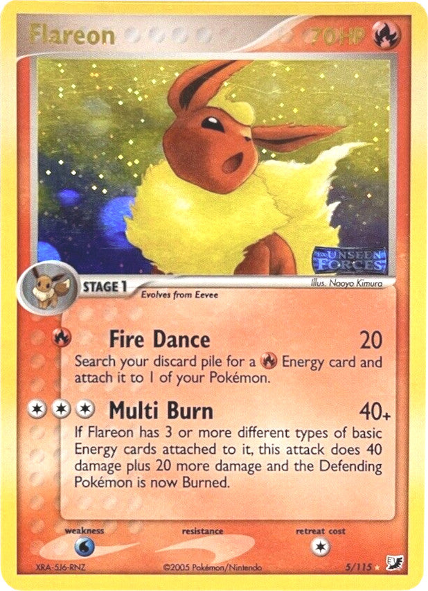 Flareon (5/115) (Stamped) [EX: Unseen Forces] 