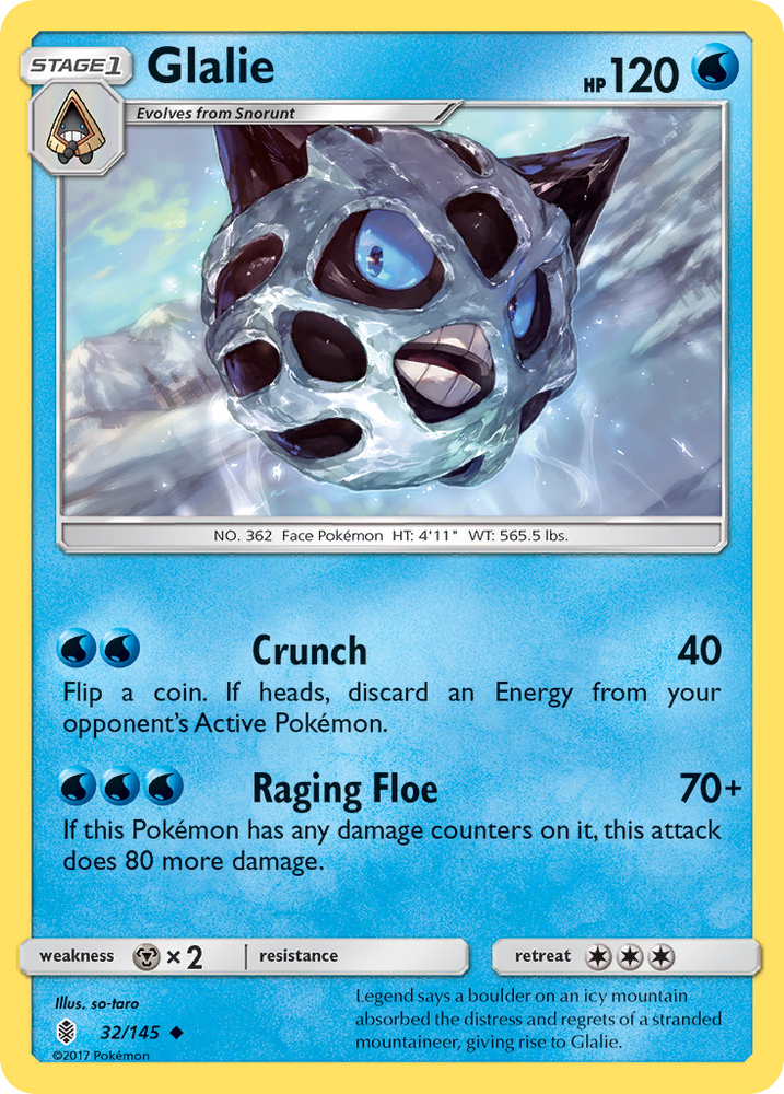 Glalie (32/145) [Sun &amp; Moon: Guardians Rising] 