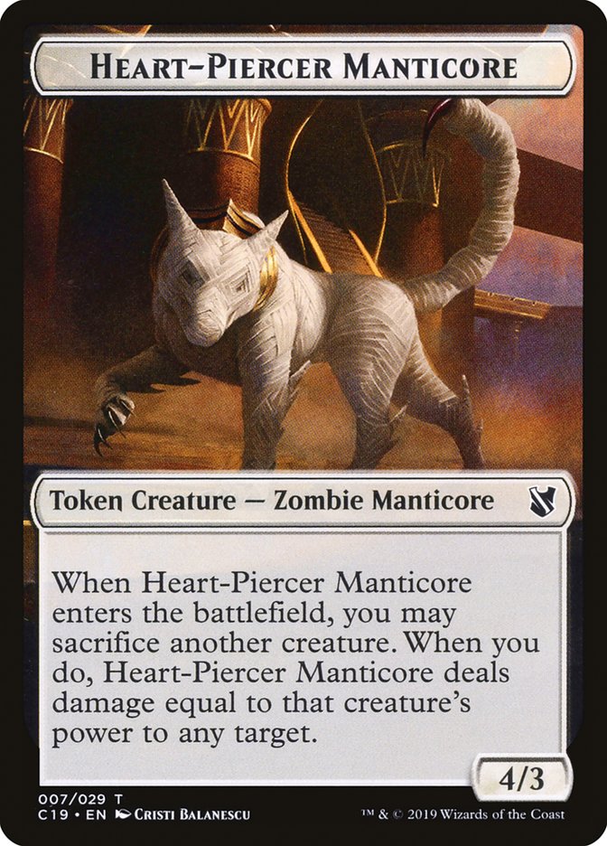 Heart-Piercer Manticore Token [Order 2019 Tokens] 