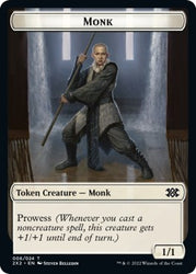 Wrenn and Six Emblem // Monk Double-Sided Token [Double Masters 2022 Tokens] 