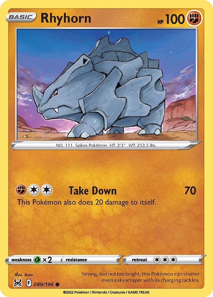 Rhyhorn (089/196) [Sword & Shield: Lost Origin] 