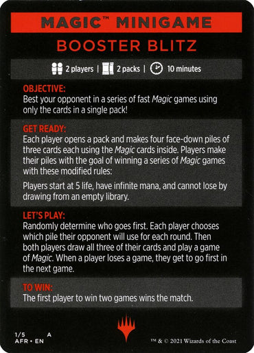 Booster Blitz (Magic Minigame) [Innistrad: Midnight Hunt Minigame]