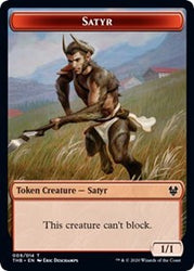 Satyr // Gold Double-Sided Token [Theros Beyond Death Tokens] 