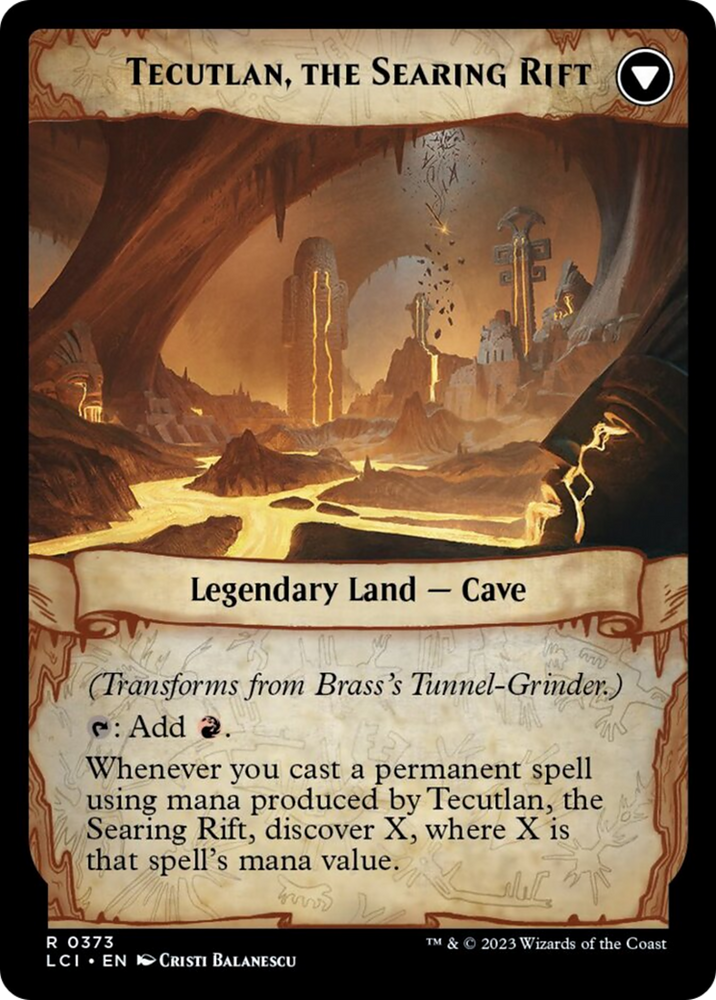 Brass's Tunnel-Grinder // Tecutlan, The Searing Rift [The Lost Caverns of Ixalan] 