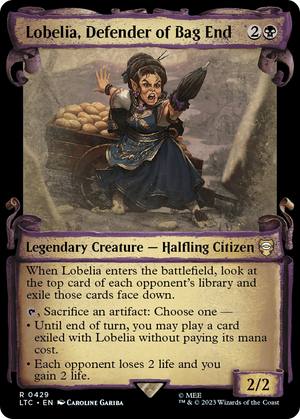 Lobelia, Defender of Bag End [The Lord of the Rings: Tales of Middle-Earth Commander Showcase Scrolls] 