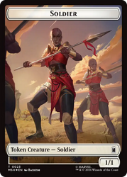 Copy // Soldier Double-Sided Token (Surge Foil) [Marvel Super Heroes Commander Tokens]