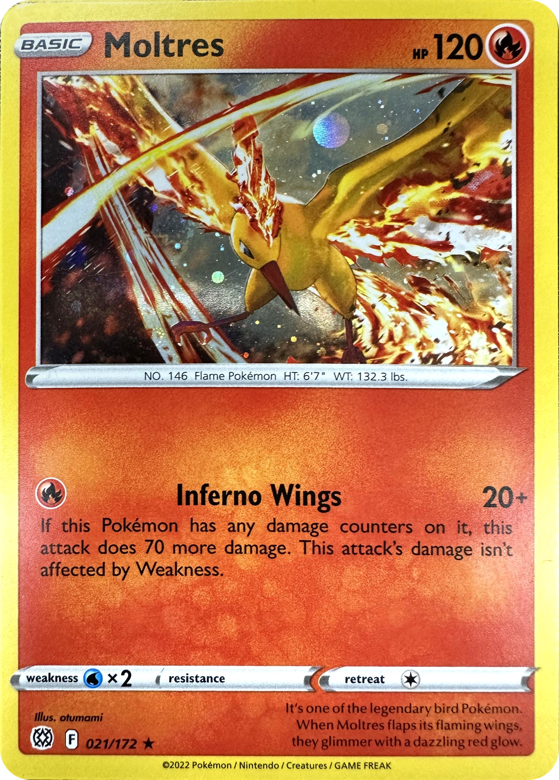 Moltres (021/172) (Cosmos Holo) [Sword & Shield: Brilliant Stars] 