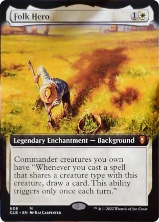 Folk Hero (Extended Art) [Commander Legends: Battle for Baldur's Gate] 