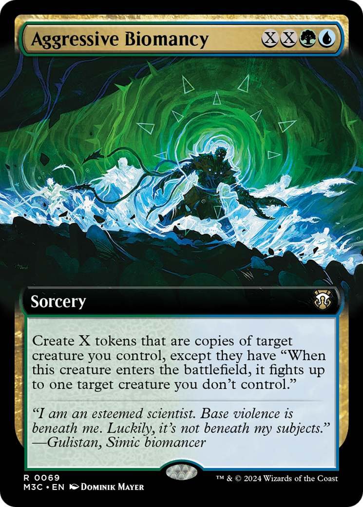 Aggressive Biomancy (Extended Art) (Ripple Foil) [Modern Horizons 3 Commander] 