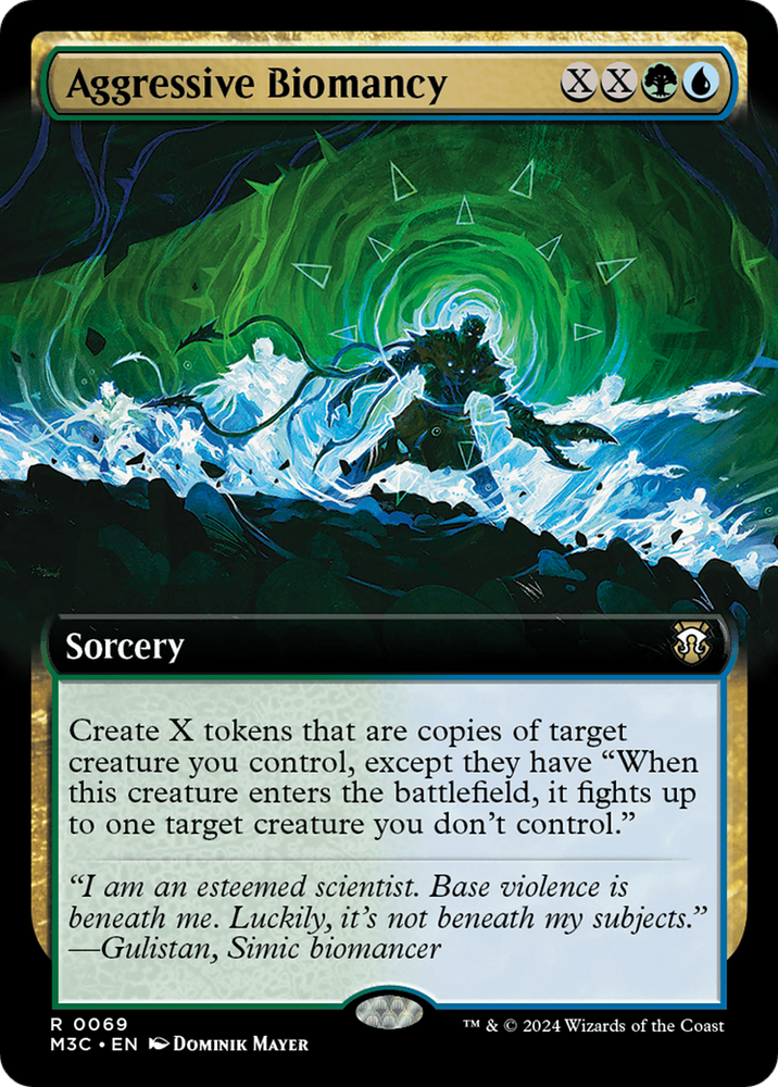 Aggressive Biomancy (Extended Art) (Ripple Foil) [Modern Horizons 3 Commander] 